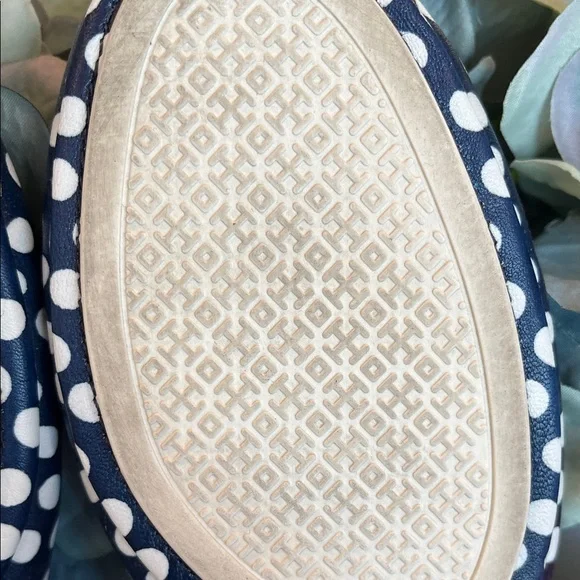 Tory Burch Minnie Travel Ballet with logo Napa leather Polka Dot Flats - Picture 11 of 16